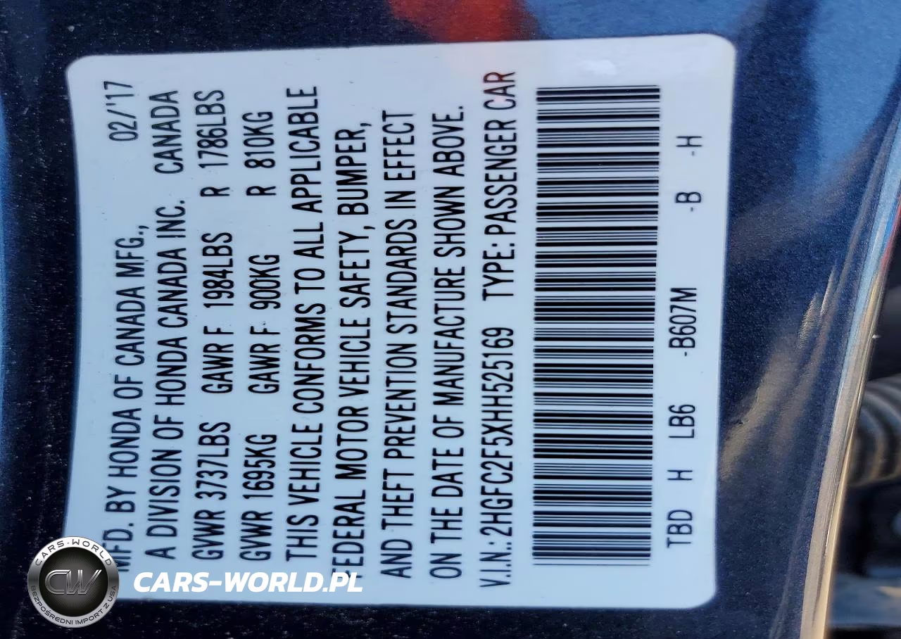 2017 Honda Civic Lx VIN:2HGFC2F5XHH525169 - 12