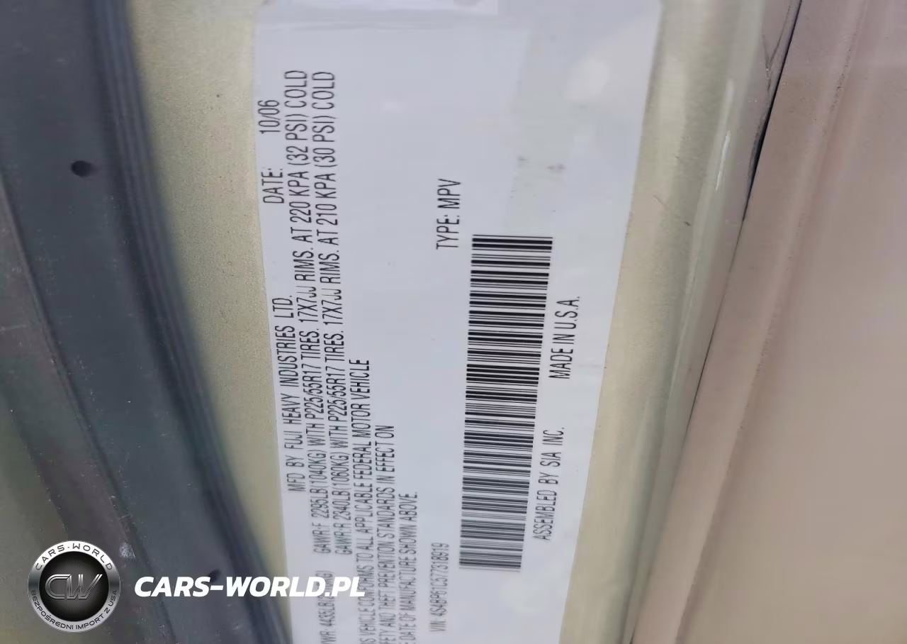 2007 Subaru Outback Outback 2.5I VIN:4S4BP61C577318919 - 14