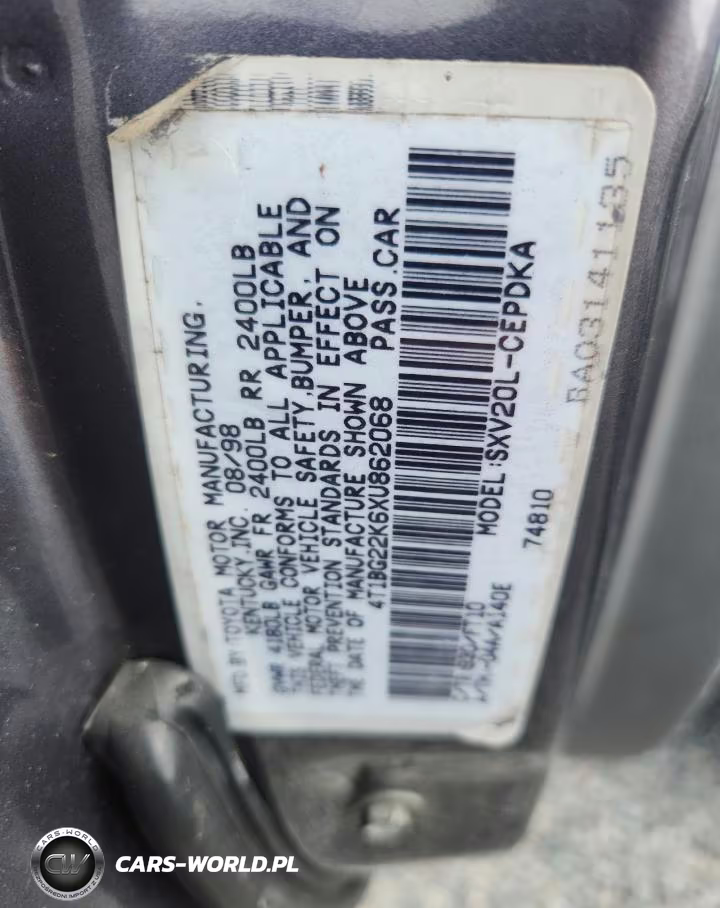 1999 Toyota Camry Ce VIN:4T1BG22K6XU862068 - 12