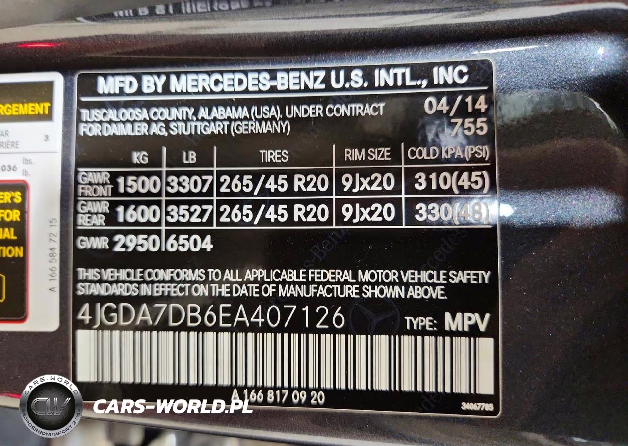 2014 Mercedes-Benz Ml 550 4Matic VIN:4JGDA7DB6EA407126 - 14