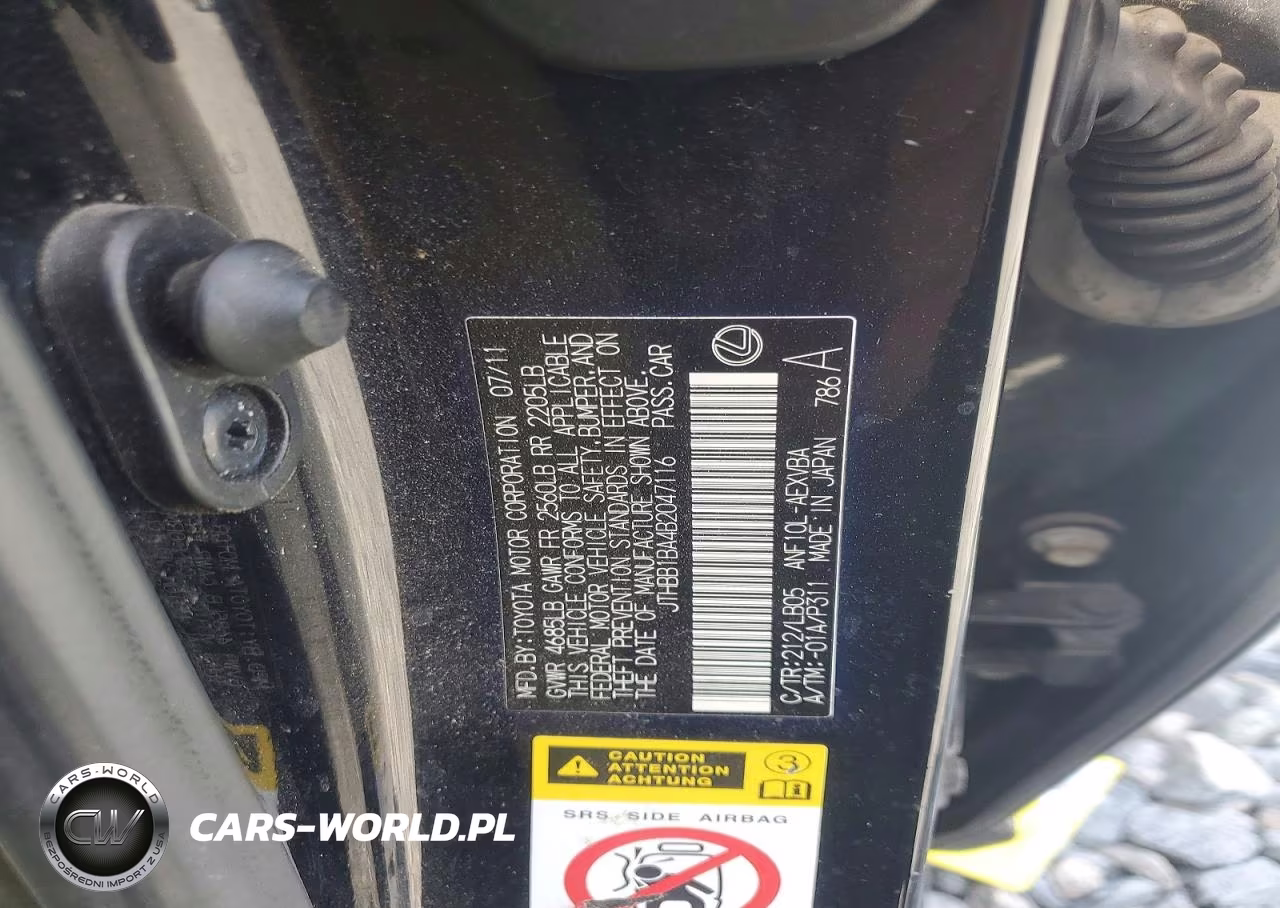 2011 Lexus Hs 250H VIN:JTHBB1BA4B2047116 - 13