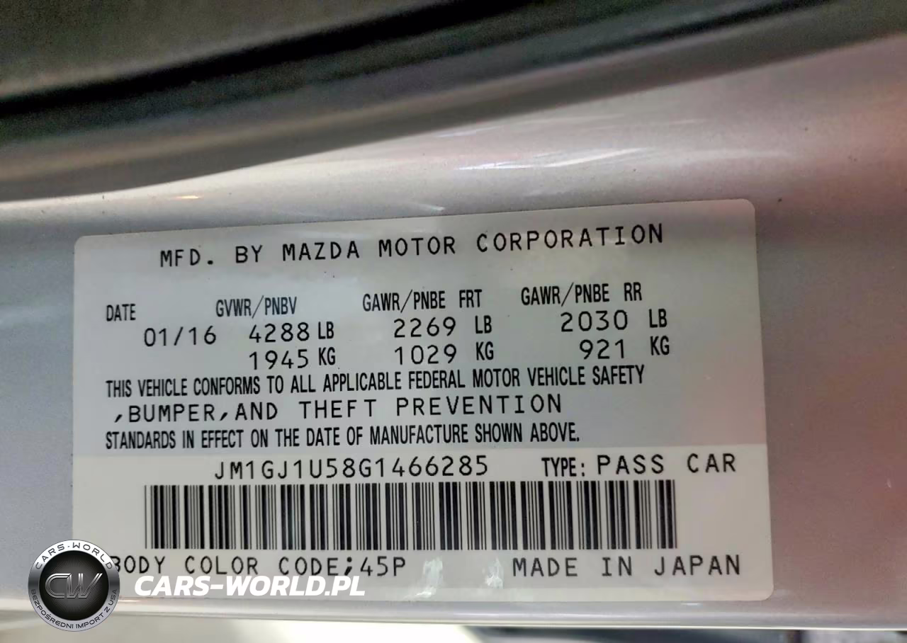 2016 Mazda 6 Sport VIN:JM1GJ1U58G1466285 - 13
