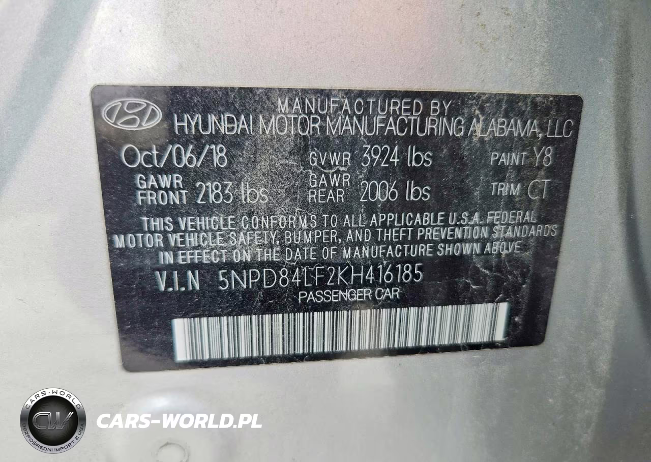 2019 Hyundai Elantra Sel VIN:5NPD84LF2KH416185 - 13