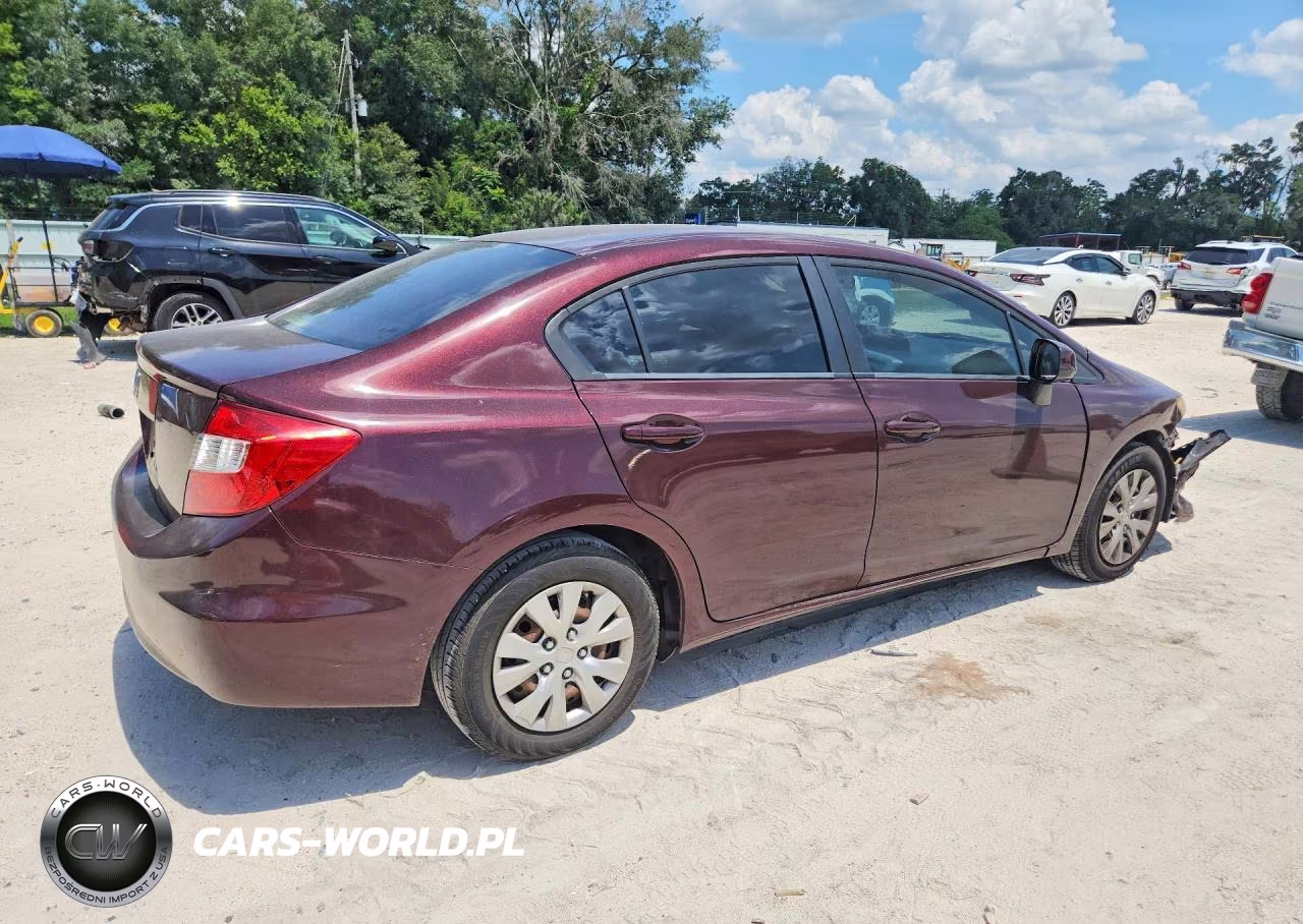 2012 Honda Civic Lx VIN:19XFB2F54CE046901 - 3