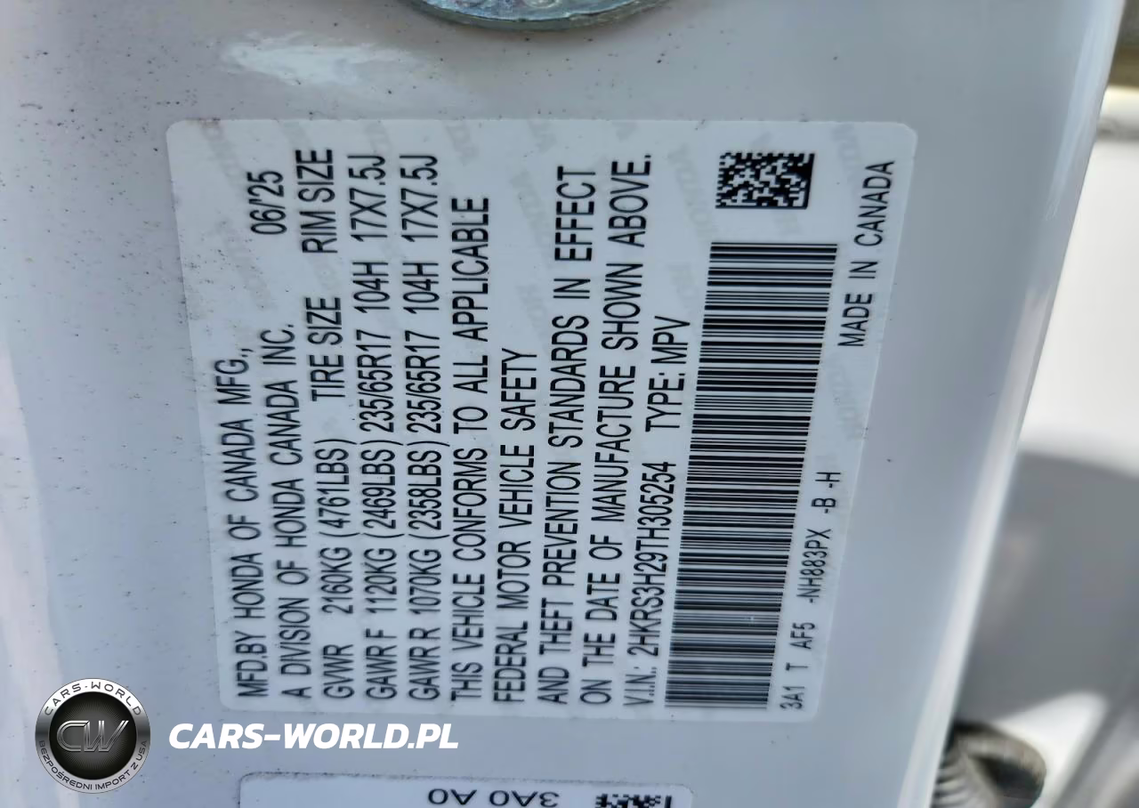 2026 Honda Cr-V Lx VIN:2HKRS3H29TH305254 - 13