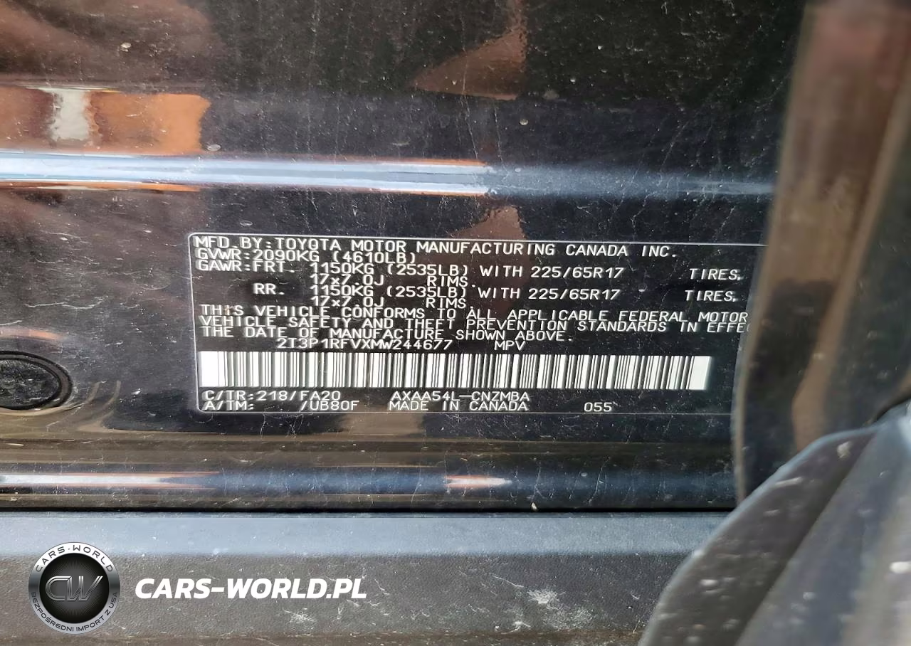 2021 Toyota Rav4 Xle VIN:2T3P1RFVXMW244677 - 13
