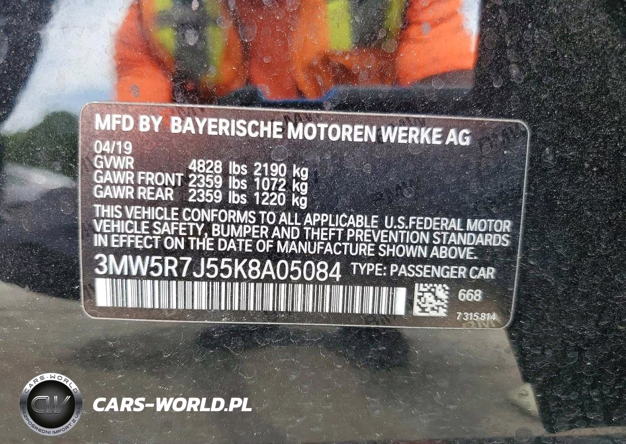 2019 BMW 330Xi VIN:3MW5R7J55K8A05084 - 12