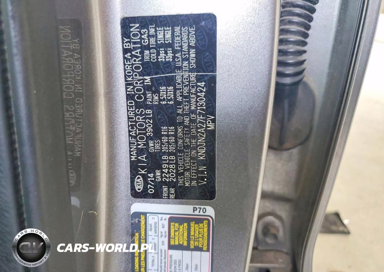2015 Kia Soul Base VIN:KNDJN2A27F7130424 - 12