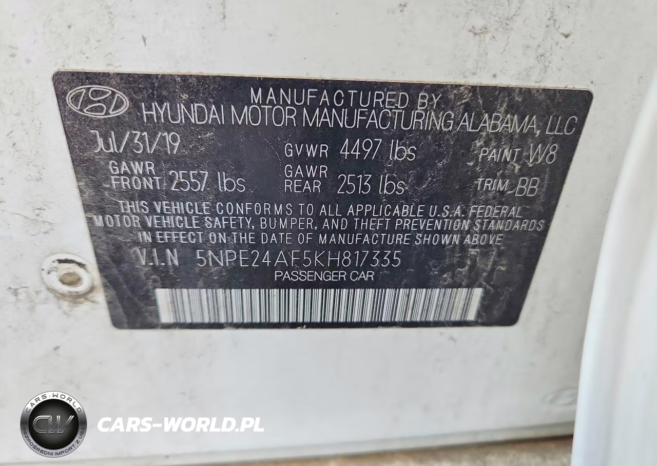 2019 Hyundai Sonata Se VIN:5NPE24AF5KH817335 - 12