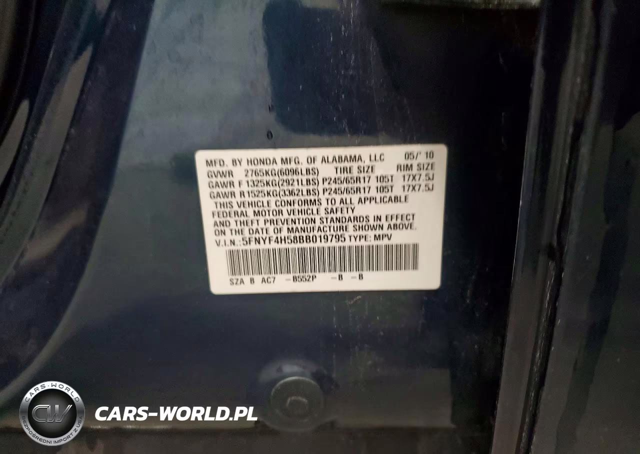 2011 Honda Pilot Exl VIN:5FNYF4H58BB019795 - 12