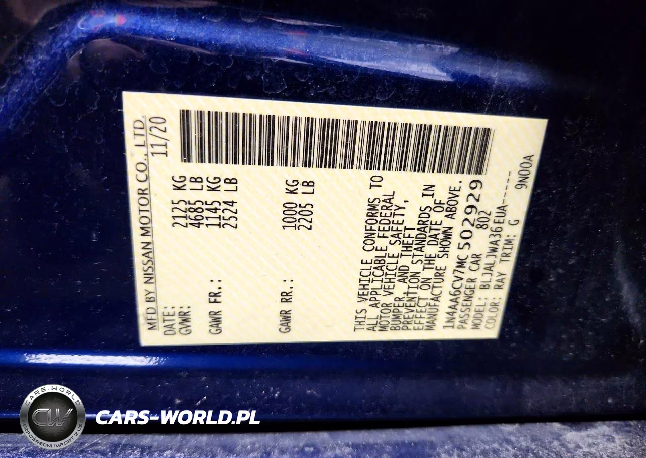 2021 Nissan Maxima 3.5 Sv VIN:1N4AA6CV7MC502929 - 12