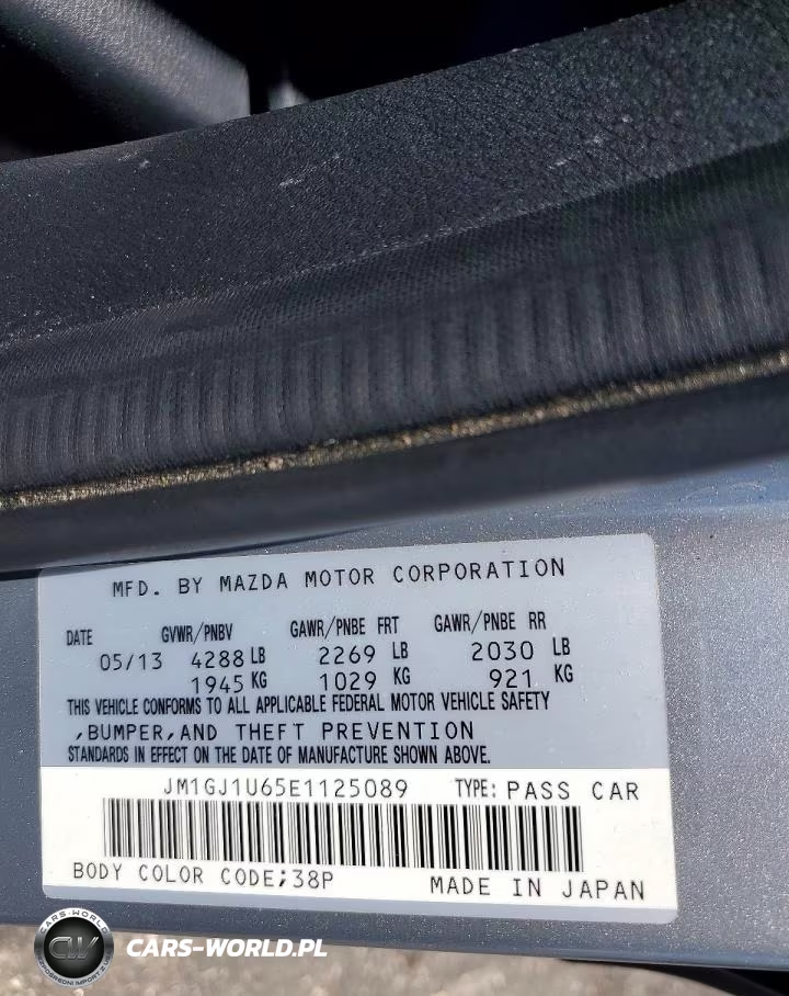 2014 Mazda 6 Sport VIN:JM1GJ1U65E1125089 - 12