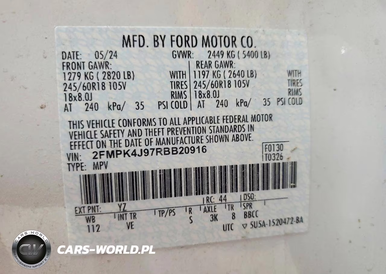 2024 Ford Edge Sel VIN:2FMPK4J97RBB20916 - 12