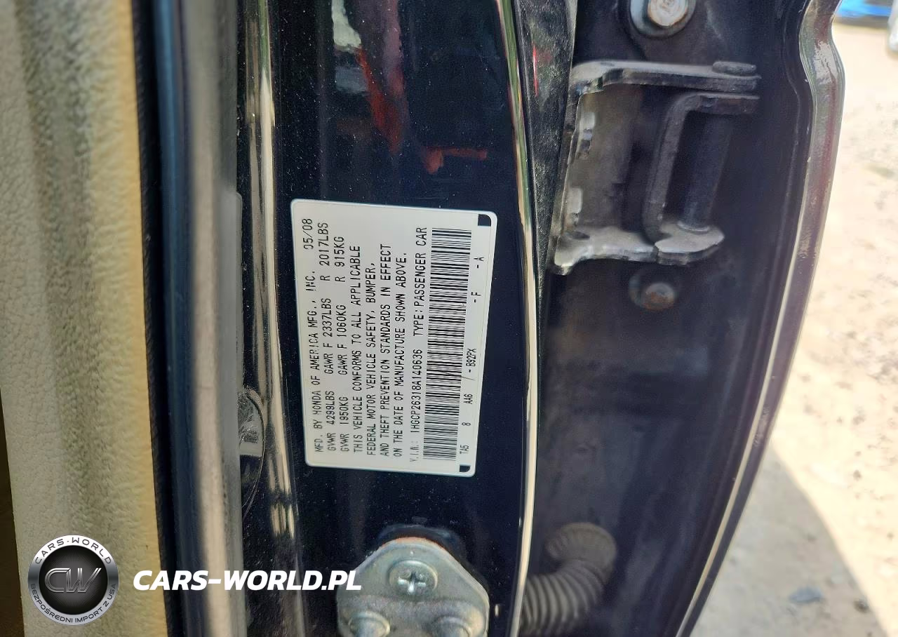 2008 Honda Accord Lx VIN:1HGCP26318A140636 - 12