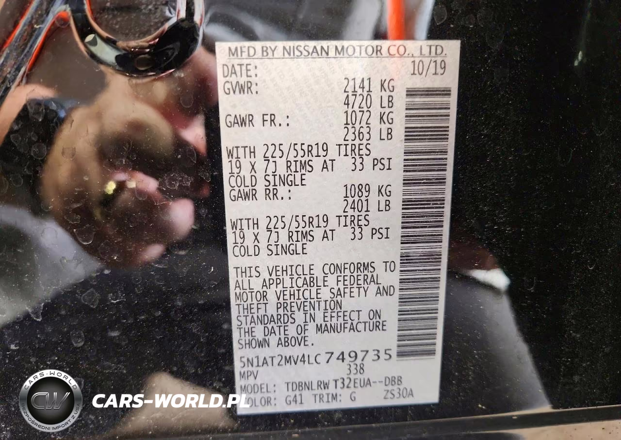 2020 Nissan Rogue Sl VIN:5N1AT2MV4LC749735 - 13