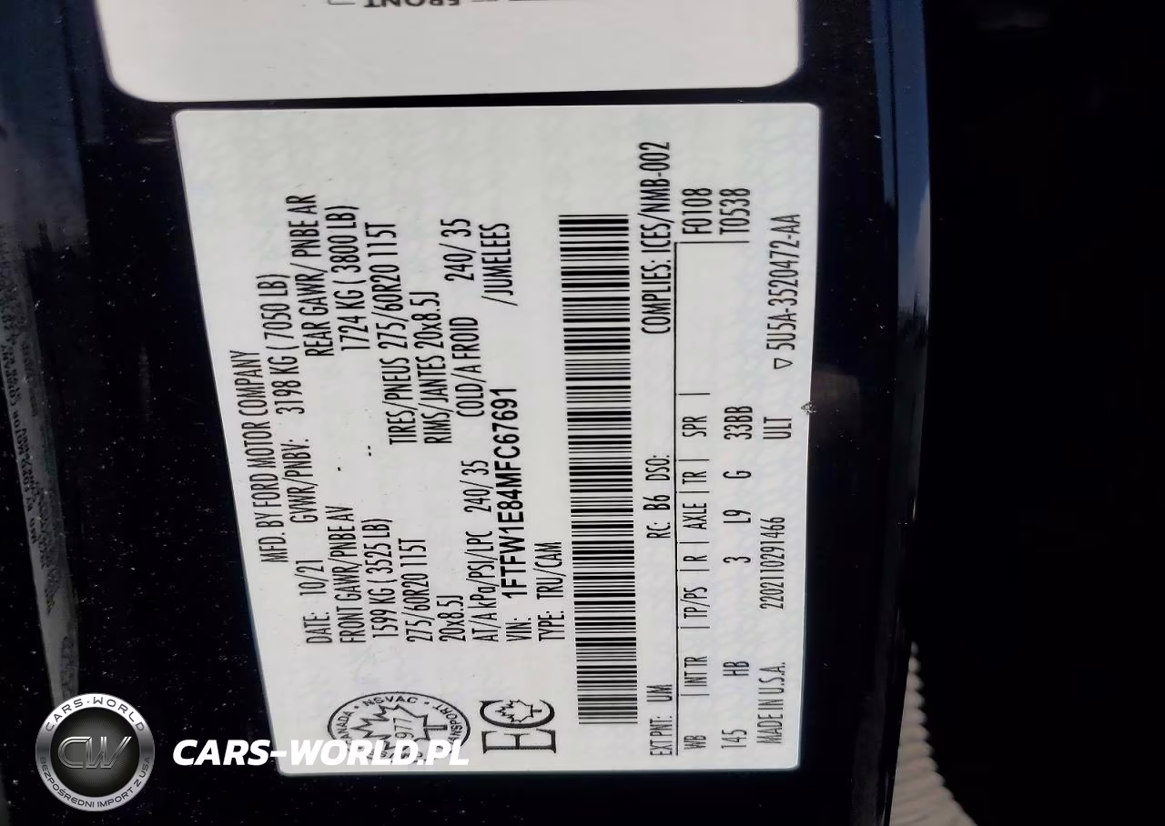 2021 Ford F150 Supercrew VIN:1FTFW1E84MFC67691 - 12