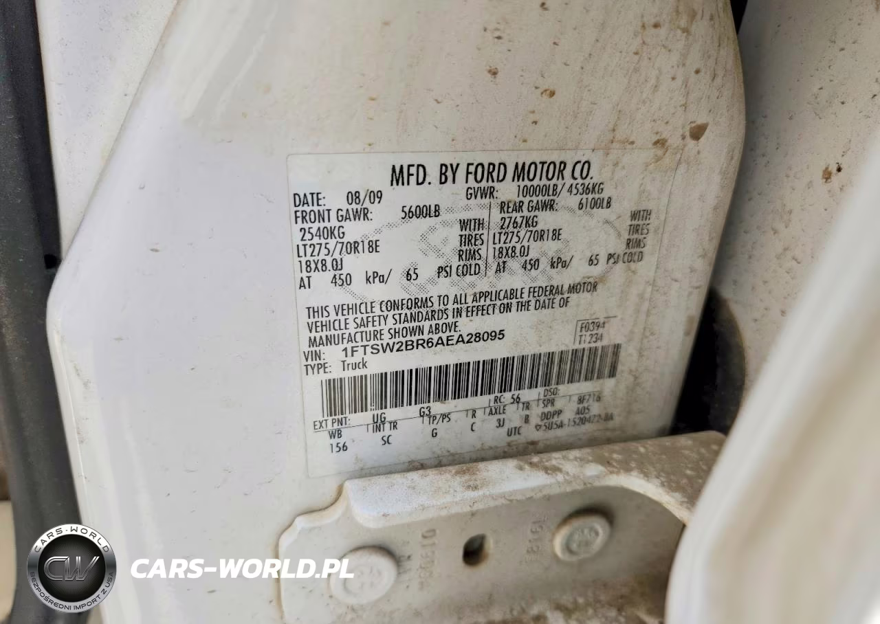 2010 Ford F250 Super Duty VIN:1FTSW2BR6AEA28095 - 12