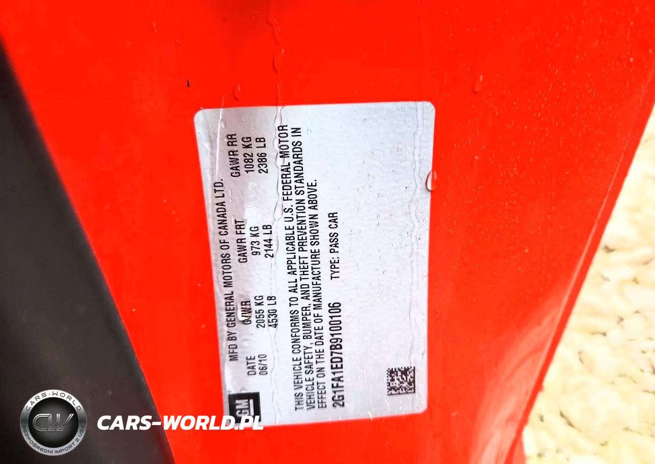 2011 Chevrolet Camaro Ls VIN:2G1FA1ED7B9100106 - 12
