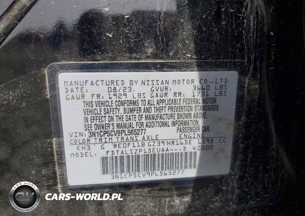 2023 Nissan Kicks Sv VIN:3N1CP5CV9PL565277 - 13