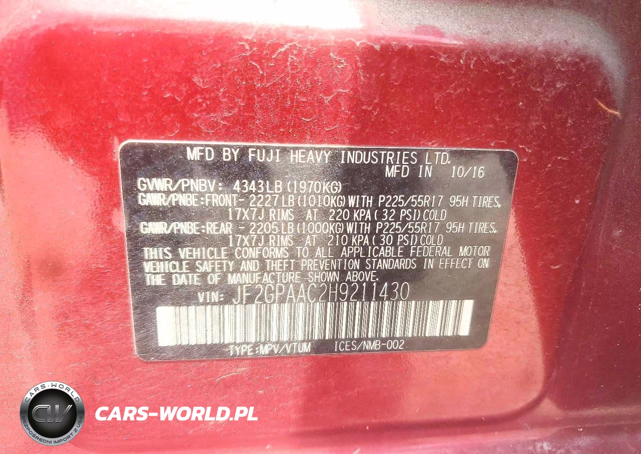 2017 Subaru Crosstrek VIN:JF2GPAAC2H9211430 - 12