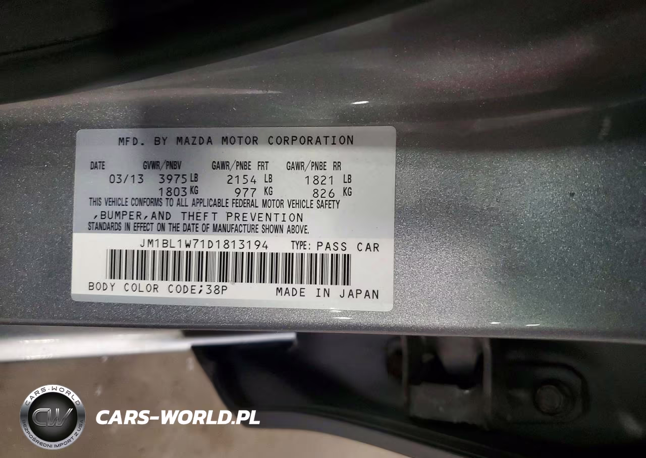2013 Mazda 3 I VIN:JM1BL1W71D1813194 - 12