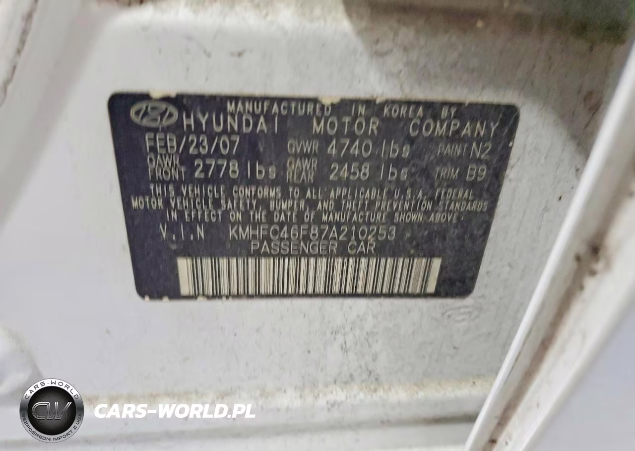 2007 Hyundai Azera Se VIN:KMHFC46F87A210253 - 12