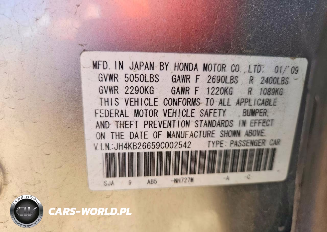2009 Acura Rl VIN:JH4KB26659C002542 - 12