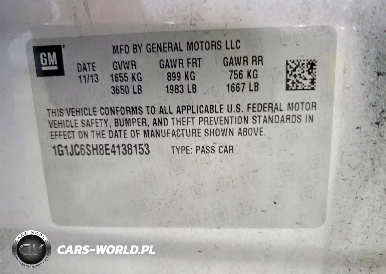 2014 Chevrolet Sonic Lt VIN:1G1JC6SH8E4138153 - 13