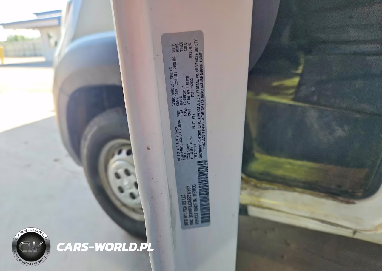 2025 Ram Promaster 3500 Delivery Van VIN:3C6MRVJG6SE517692 - 13