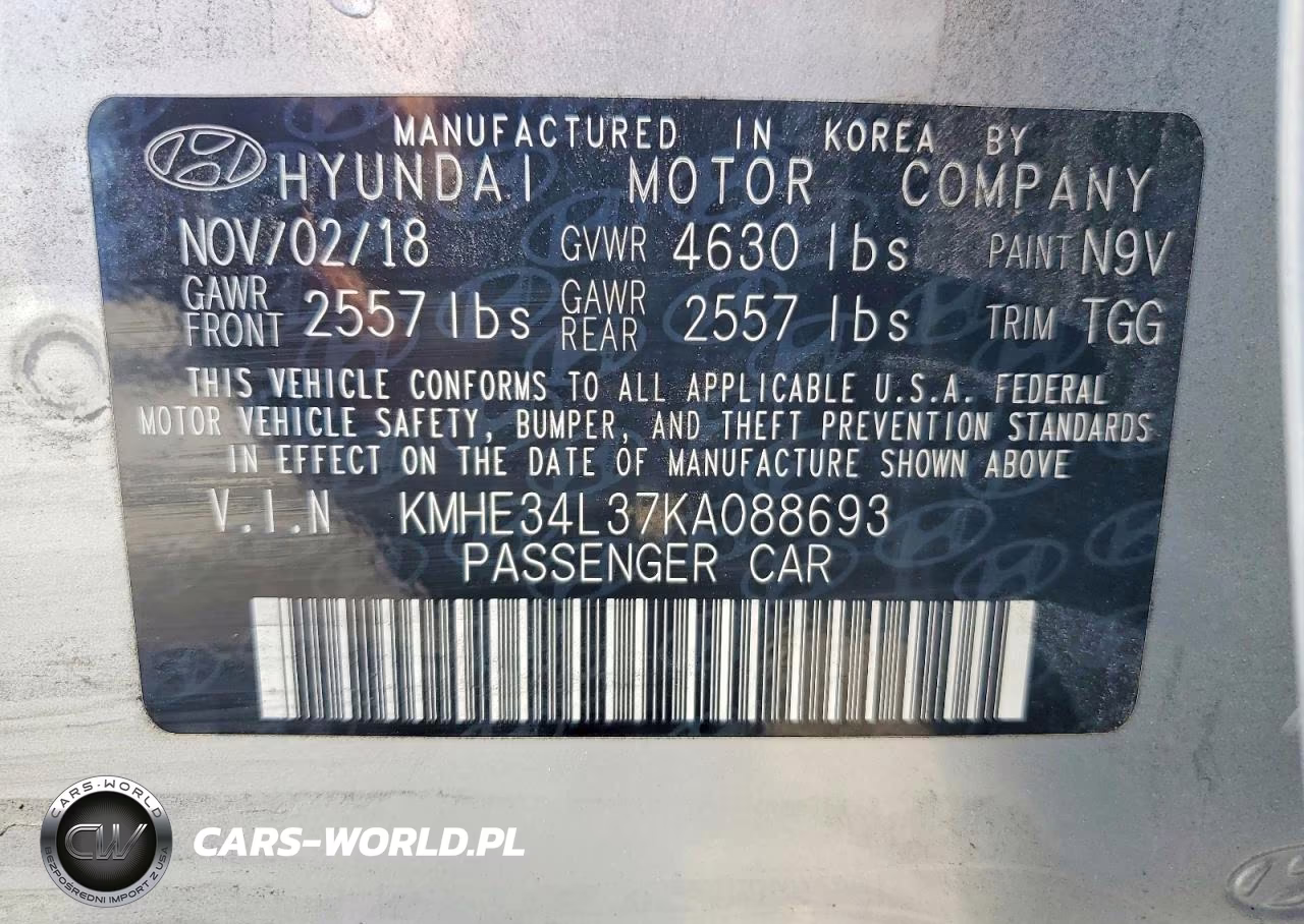 2019 Hyundai Sonata Hybrid Limited VIN:KMHE34L37KA088693 - 12