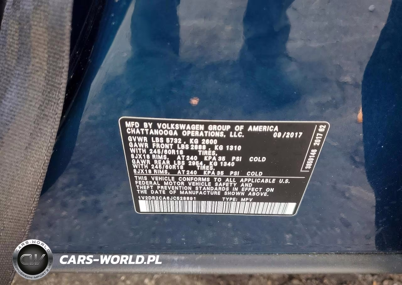 2018 Volkswagen Atlas Se VIN:1V2DR2CA6JC528891 - 13