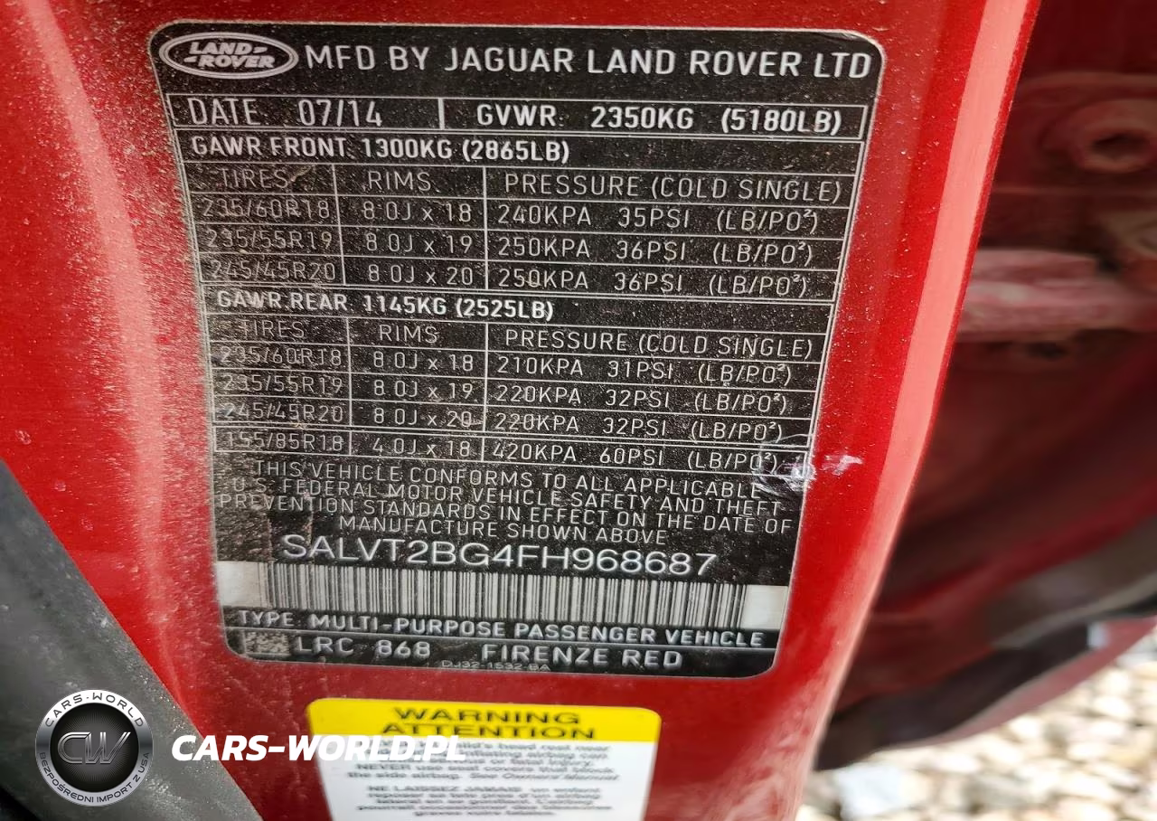 2015 Land Rover Range Rover Evoque Dynamic Premium VIN:SALVT2BG4FH968687 - 13