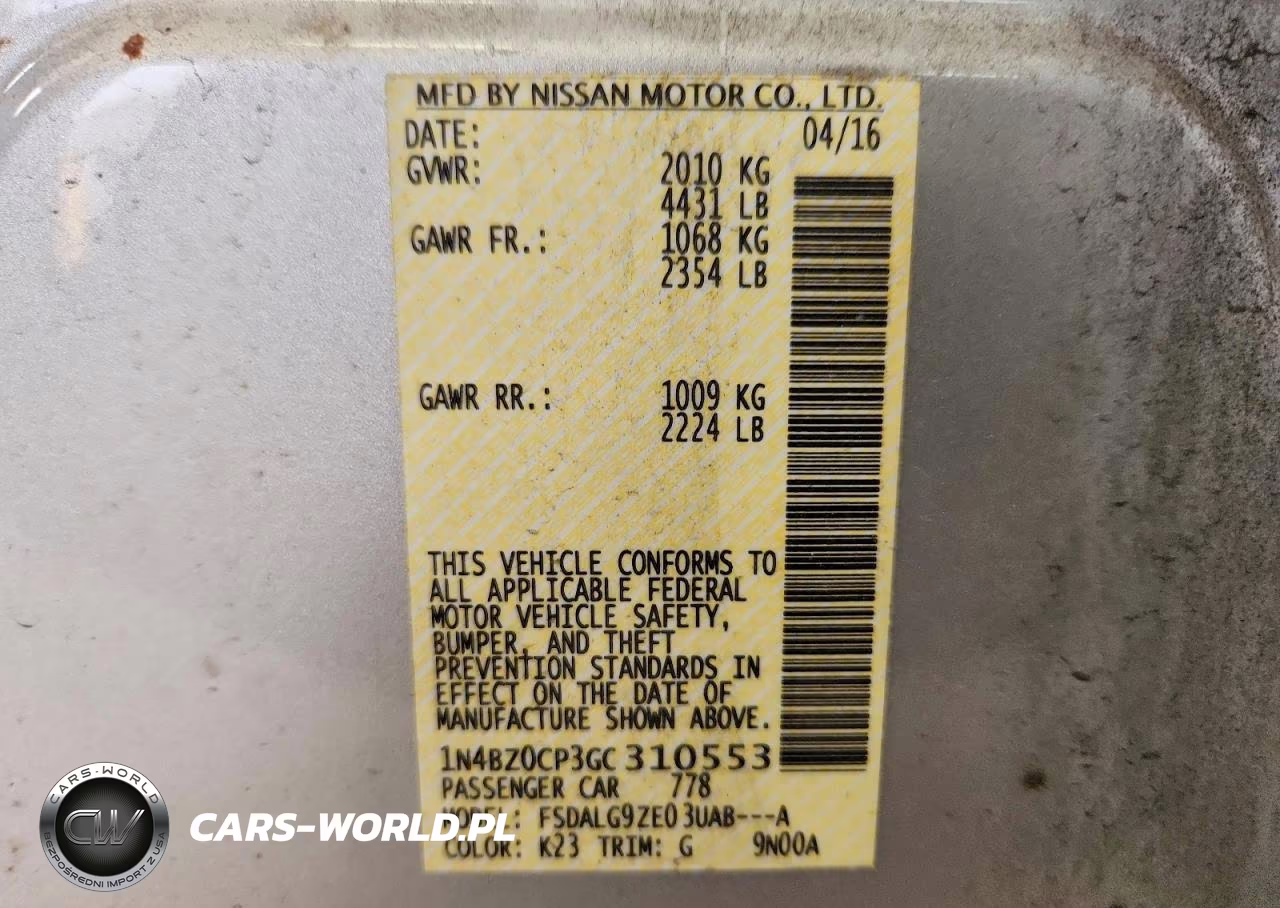 2016 Nissan Leaf Sl VIN:1N4BZ0CP3GC310553 - 12