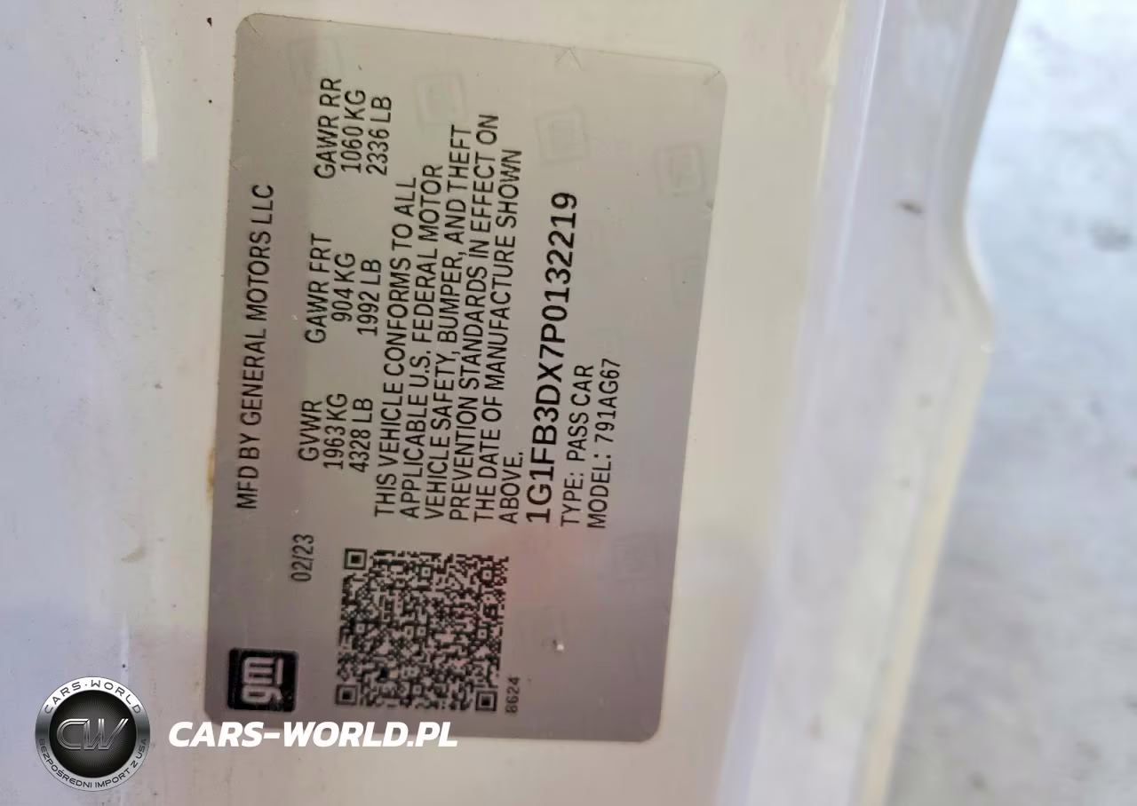 2023 Chevrolet Camaro Ls VIN:1G1FB3DX7P0132219 - 12