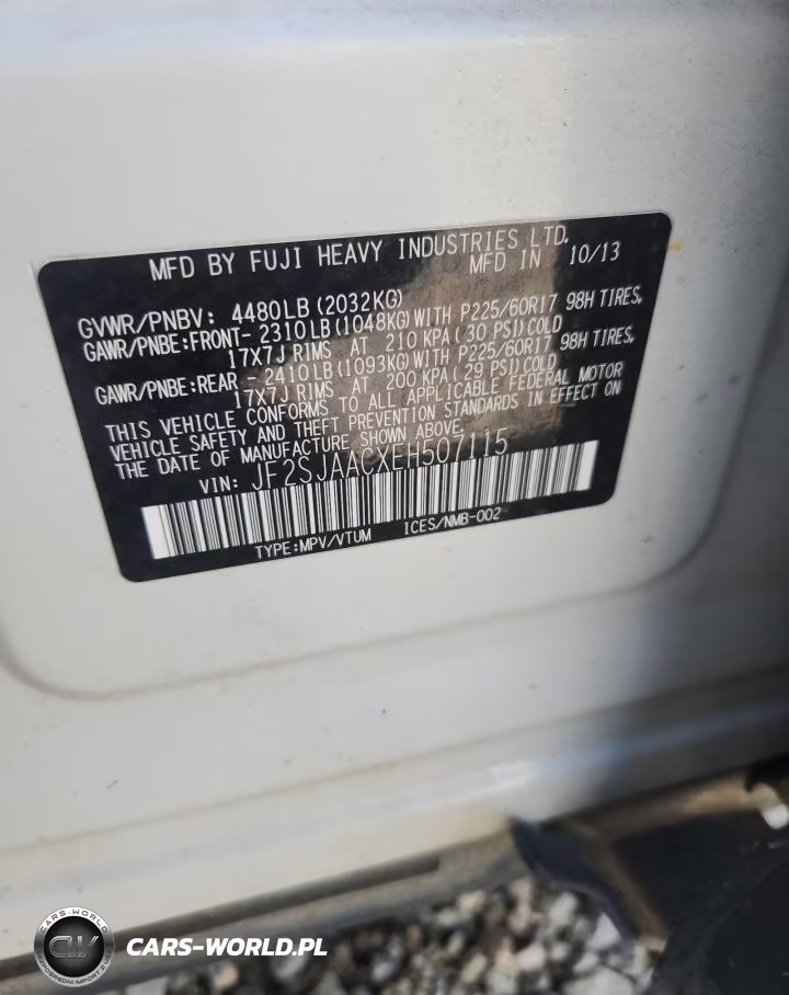 2014 Subaru Forester 2.5I VIN:JF2SJAACXEH507115 - 13