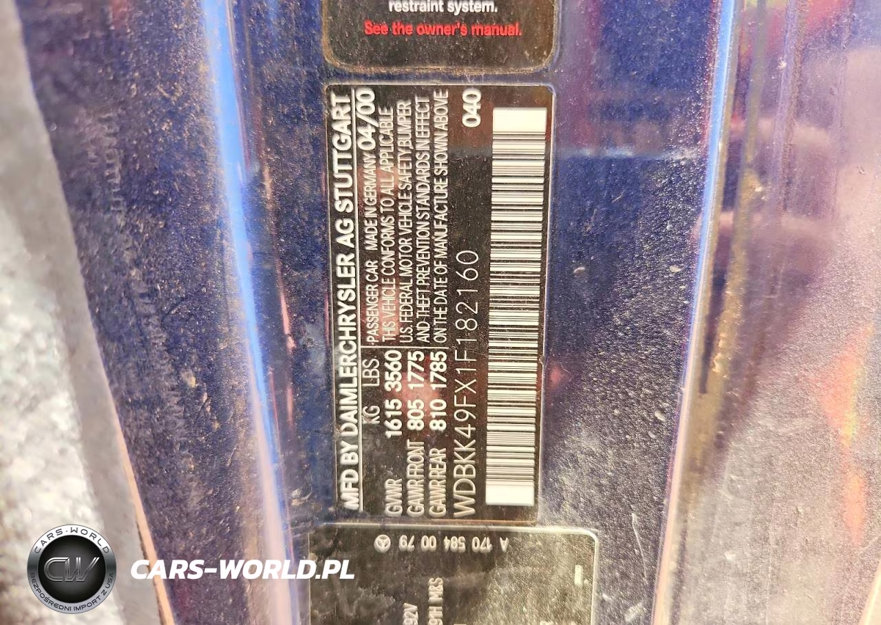 2001 Mercedes-Benz Slk 230 Kompressor VIN:WDBKK49FX1F182160 - 12