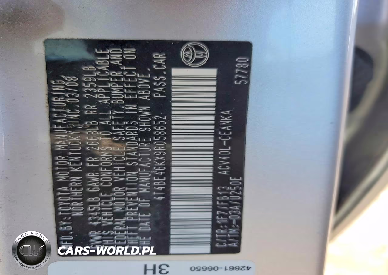 2009 Toyota Camry Le VIN:4T4BE46KX9R058652 - 13