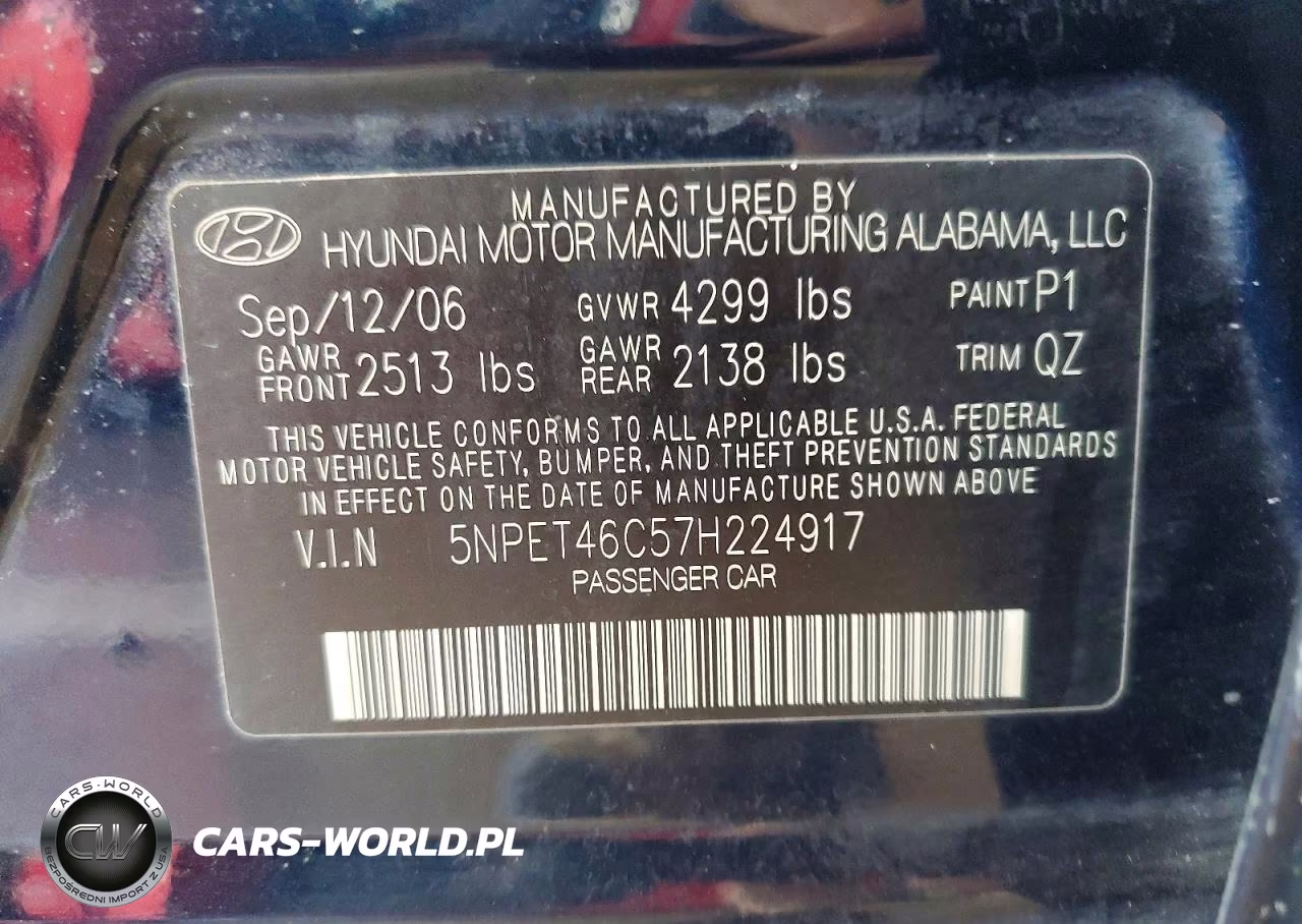 2007 Hyundai Sonata Gls VIN:5NPET46C57H224917 - 12