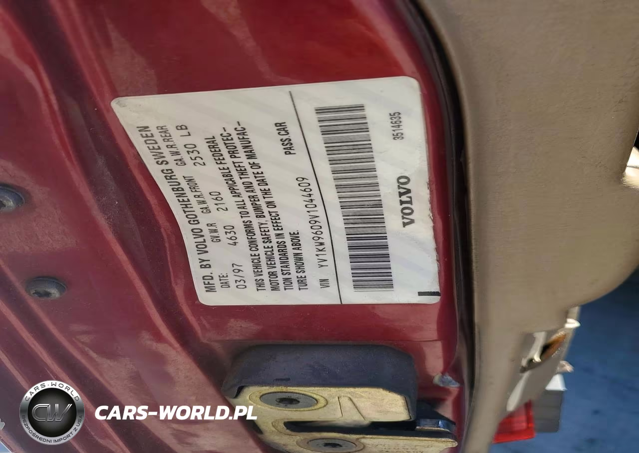 1997 Volvo 960 VIN:YV1KW9609V1044609 - 12