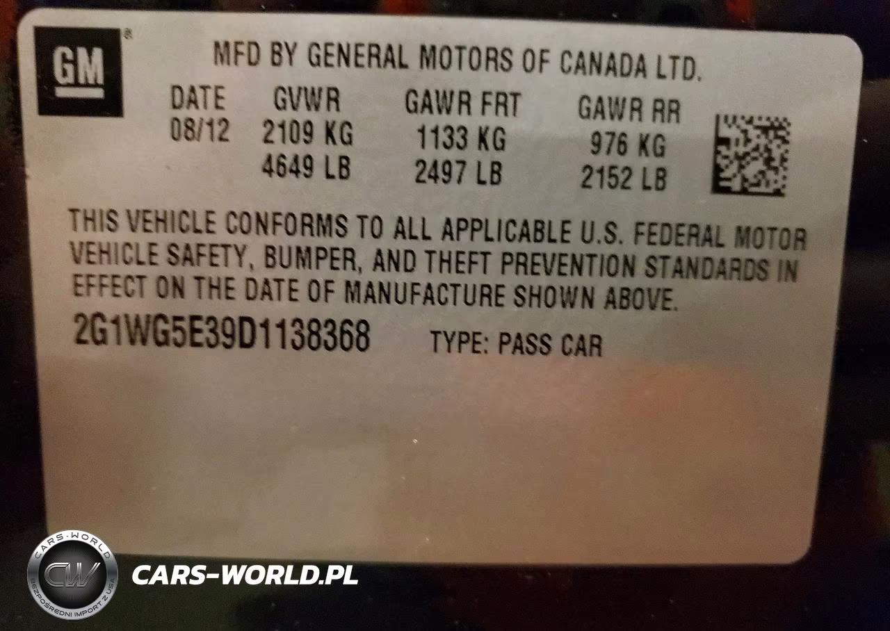 2013 Chevrolet Impala Lt VIN:2G1WG5E39D1138368 - 13