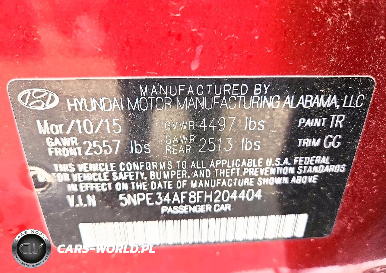 2015 Hyundai Sonata Sport VIN:5NPE34AF8FH204404 - 13