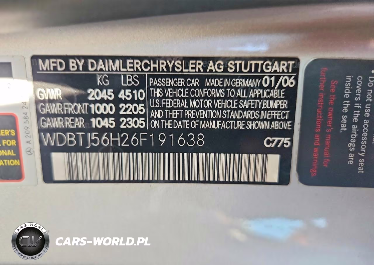 2006 Mercedes-Benz Clk 350 VIN:WDBTJ56H26F191638 - 12