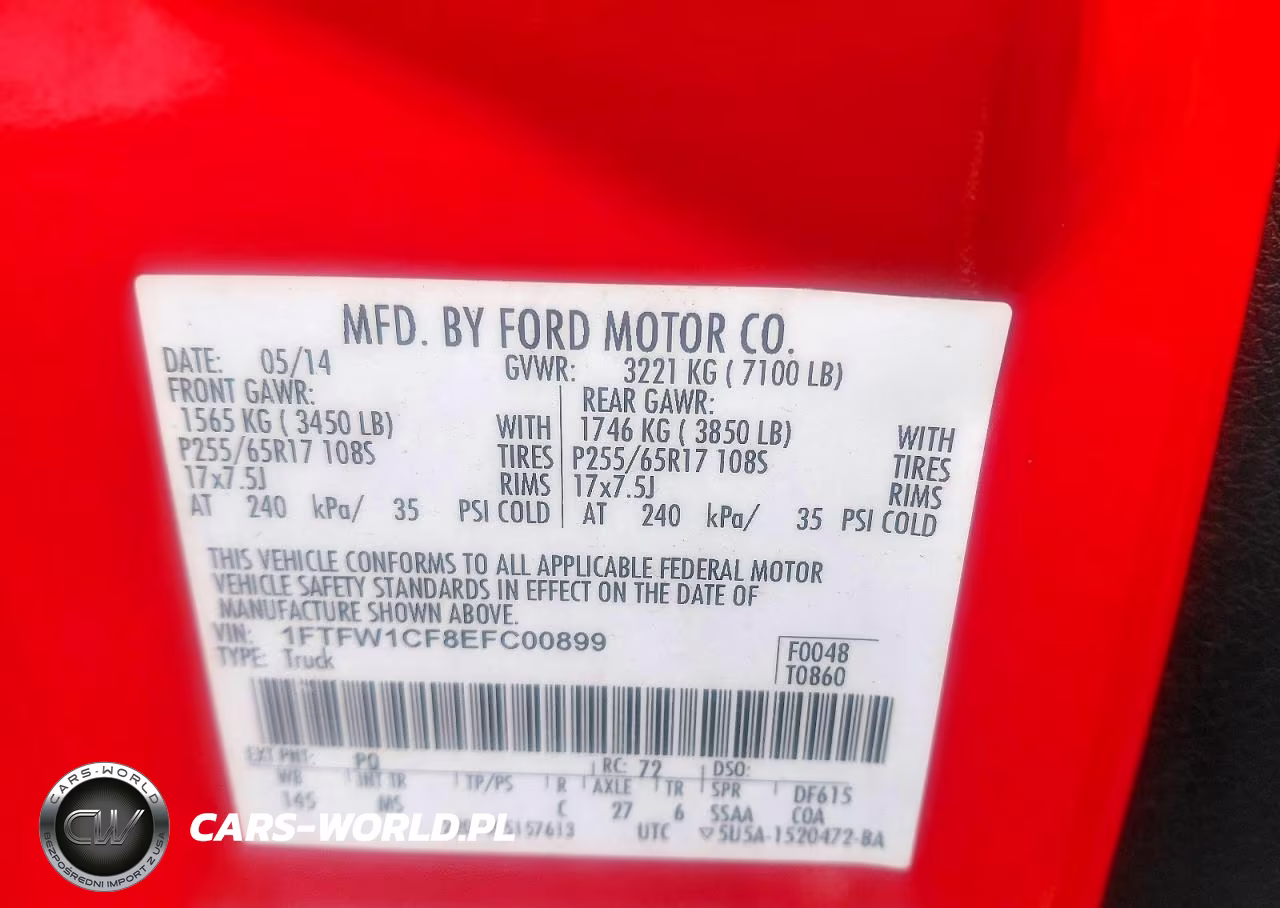 2014 Ford F150 Supercrew VIN:1FTFW1CF8EFC00899 - 10