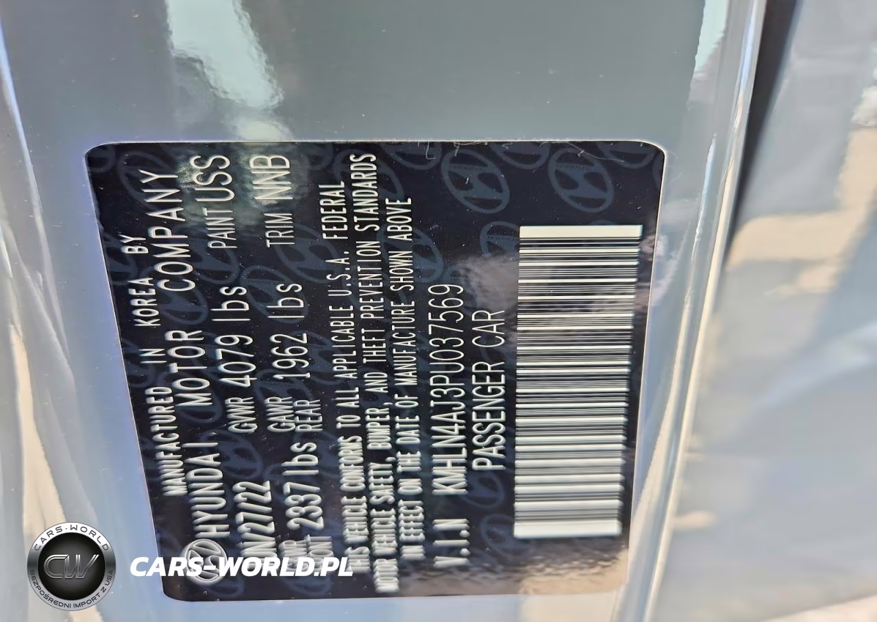 2023 Hyundai Elantra Hybrid Blue VIN:KMHLN4AJ3PU037569 - 12