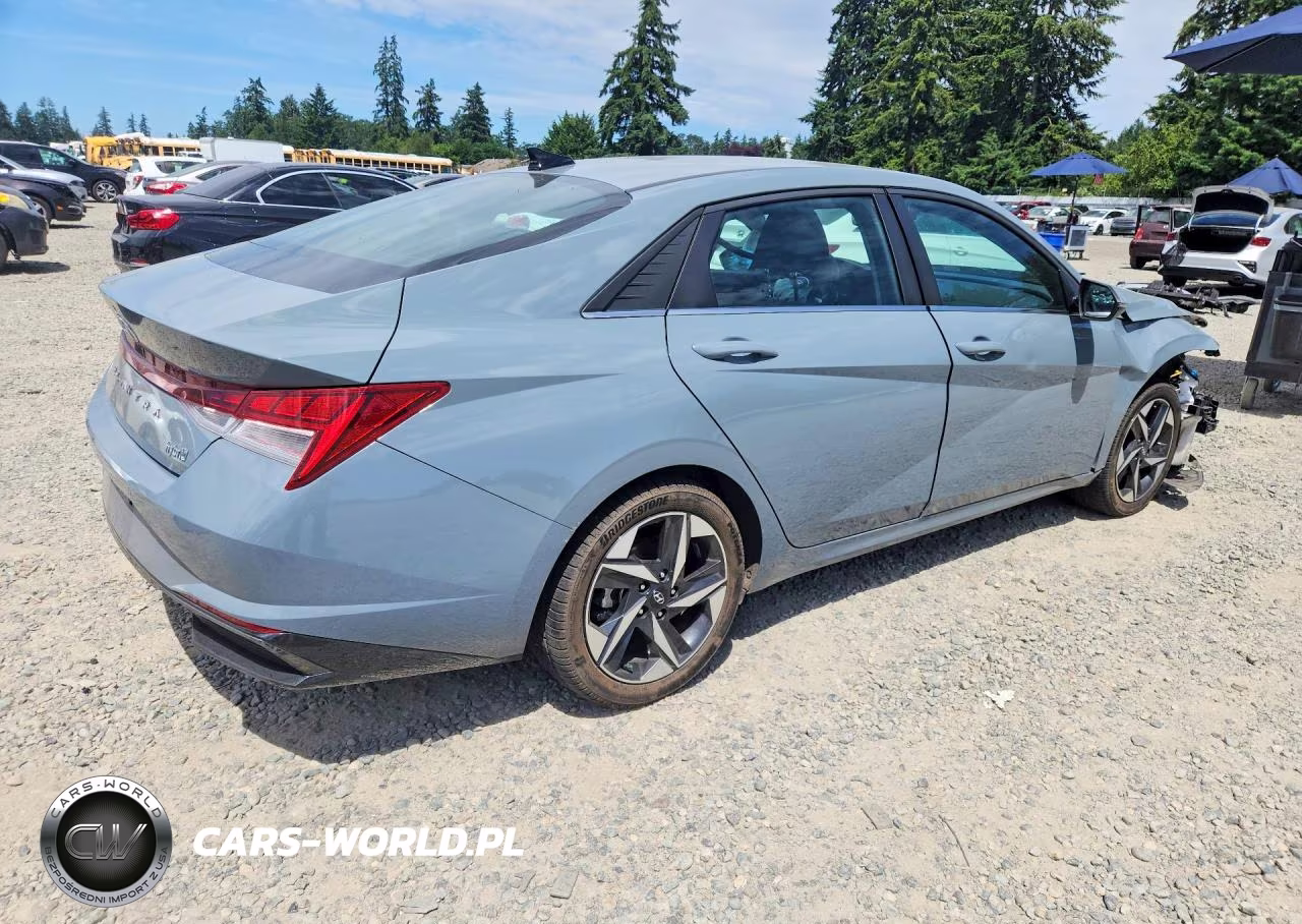 2023 Hyundai Elantra Hybrid Blue VIN:KMHLN4AJ3PU037569 - 3