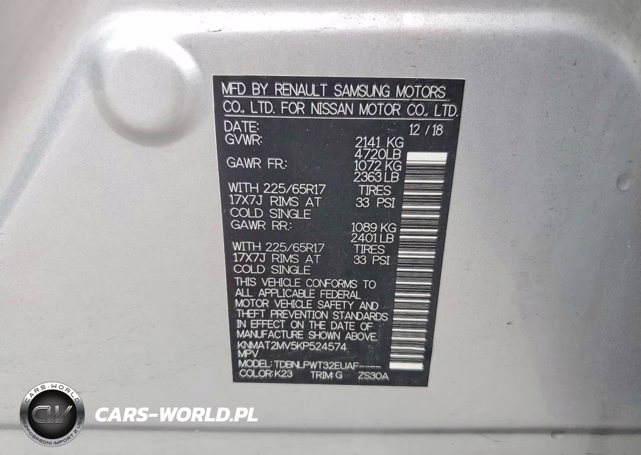 2019 Nissan Rogue S VIN:KNMAT2MV5KP524574 - 14
