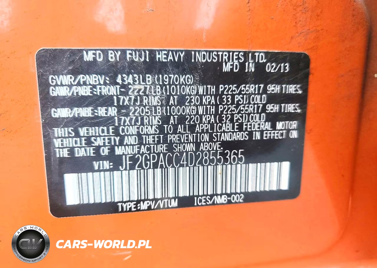 2013 Subaru Xv Crosstrek 2.0 Premium VIN:JF2GPACC4D2855365 - 13