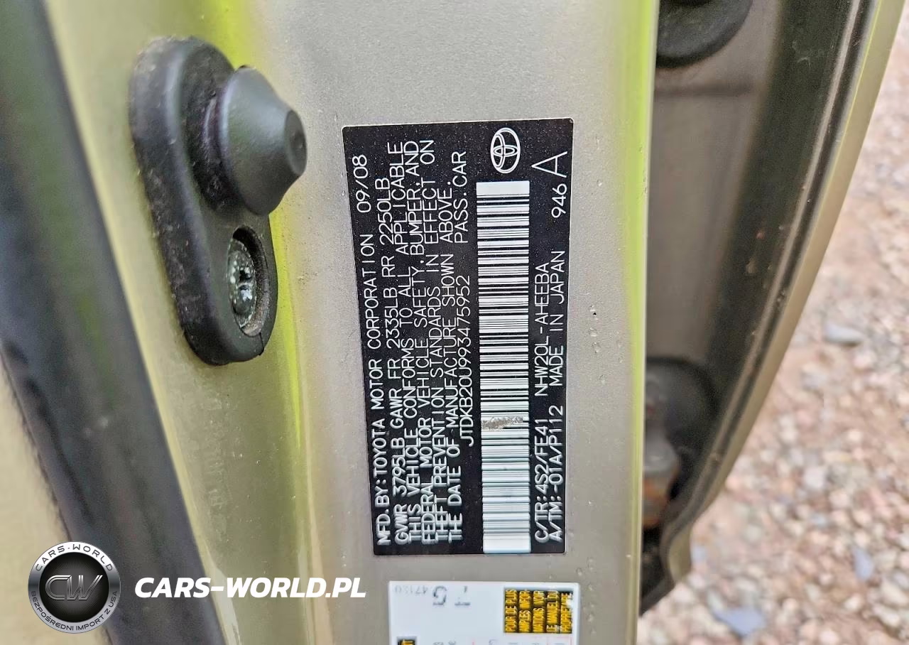 2009 Toyota Prius Base VIN:JTDKB20U993475952 - 13
