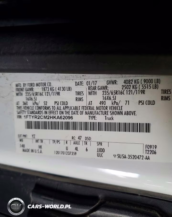 2017 Ford Transit 250 Delivery Van VIN:1FTYR2CM2HKA62096 - 13