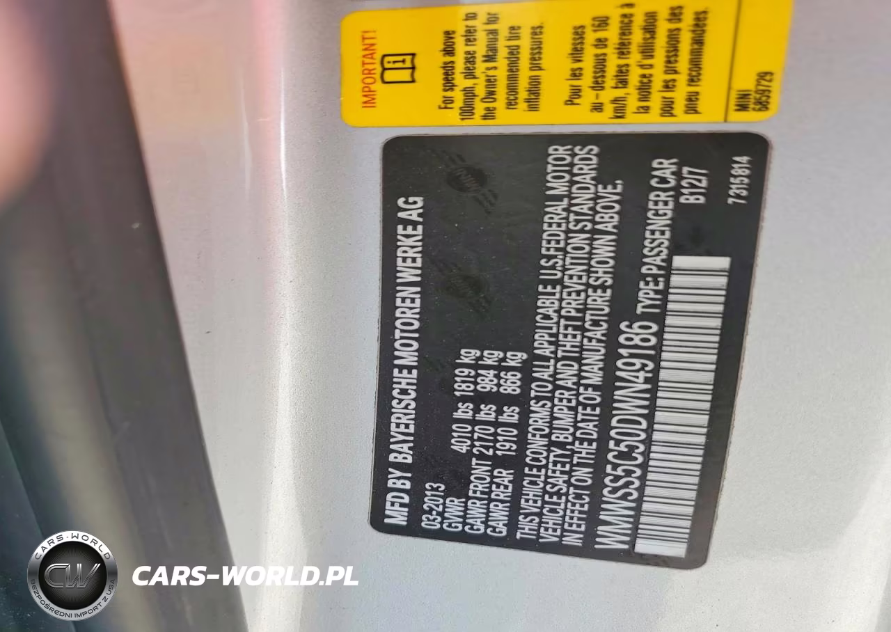2013 Mini Cooper S Paceman VIN:WMWSS5C50DWN49186 - 12